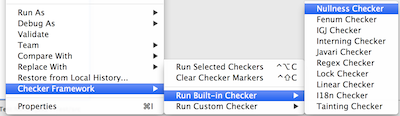Select the Nullness Checker
